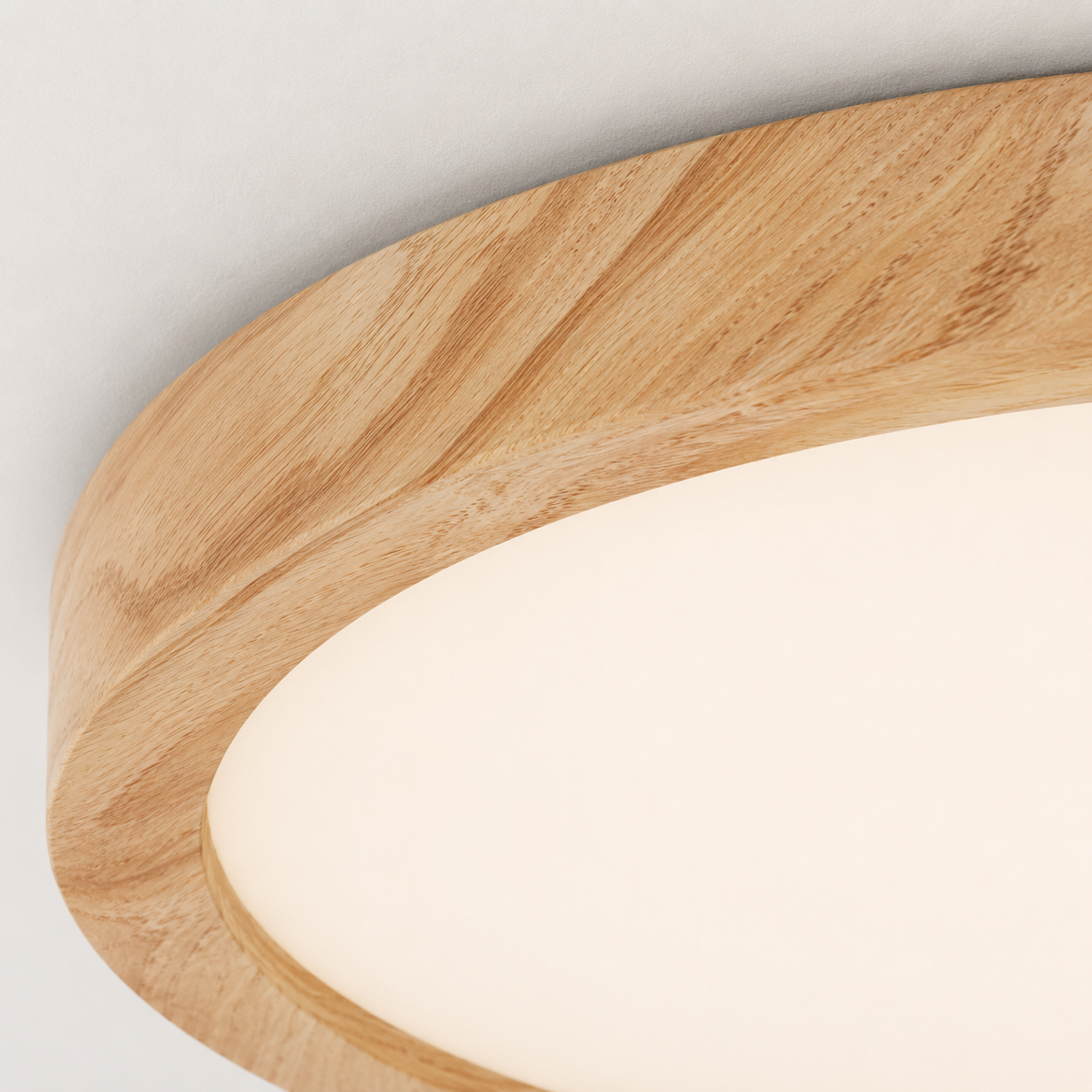 Plafonnier LED Ultra-Plat | Design Noir Bois & Blanc| CCT 3 Couleurs