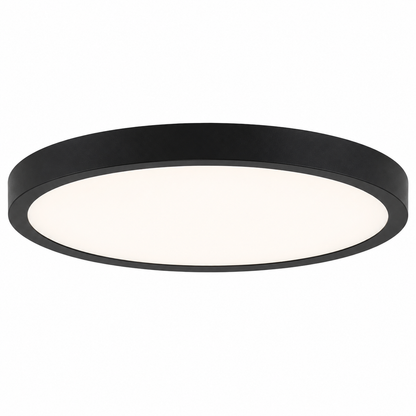 Plafonnier LED Ultra-Plat | Design Noir Bois & Blanc| CCT 3 Couleurs