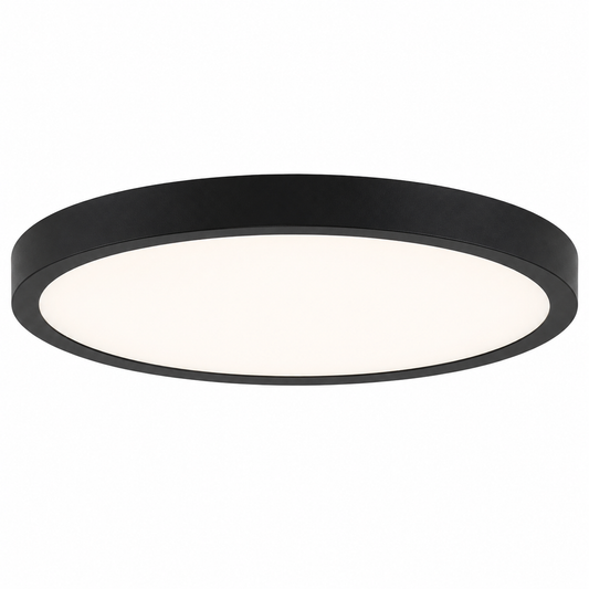 Plafonnier LED Ultra-Plat | Design Noir Bois & Blanc| CCT 3 Couleurs
