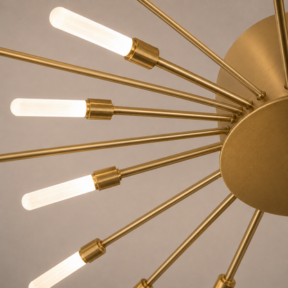 Lustre LED Feux d'Artifice Or | Plafonnier Moderne| Design Nordique