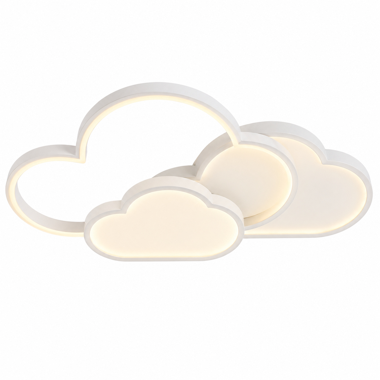 Plafonnier LED Nuage Blanc | Luminaire Moderne Acrylique | Éclairage 3 Couleurs