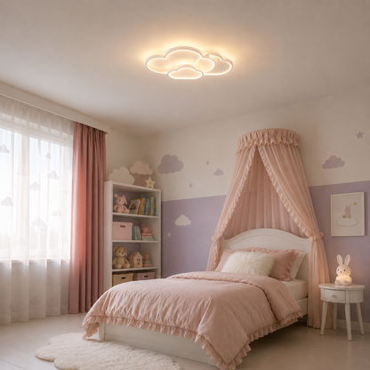Plafonnier LED Nuage Blanc | Luminaire Moderne Acrylique | Éclairage 3 Couleurs
