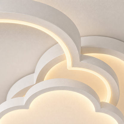 Plafonnier LED Nuage Blanc | Luminaire Moderne Acrylique | Éclairage 3 Couleurs