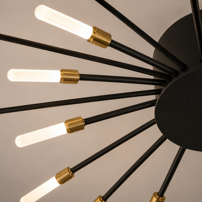 Planifier LED Feux d'Artifice Noir | Plafonnier Moderne | Design Nordique